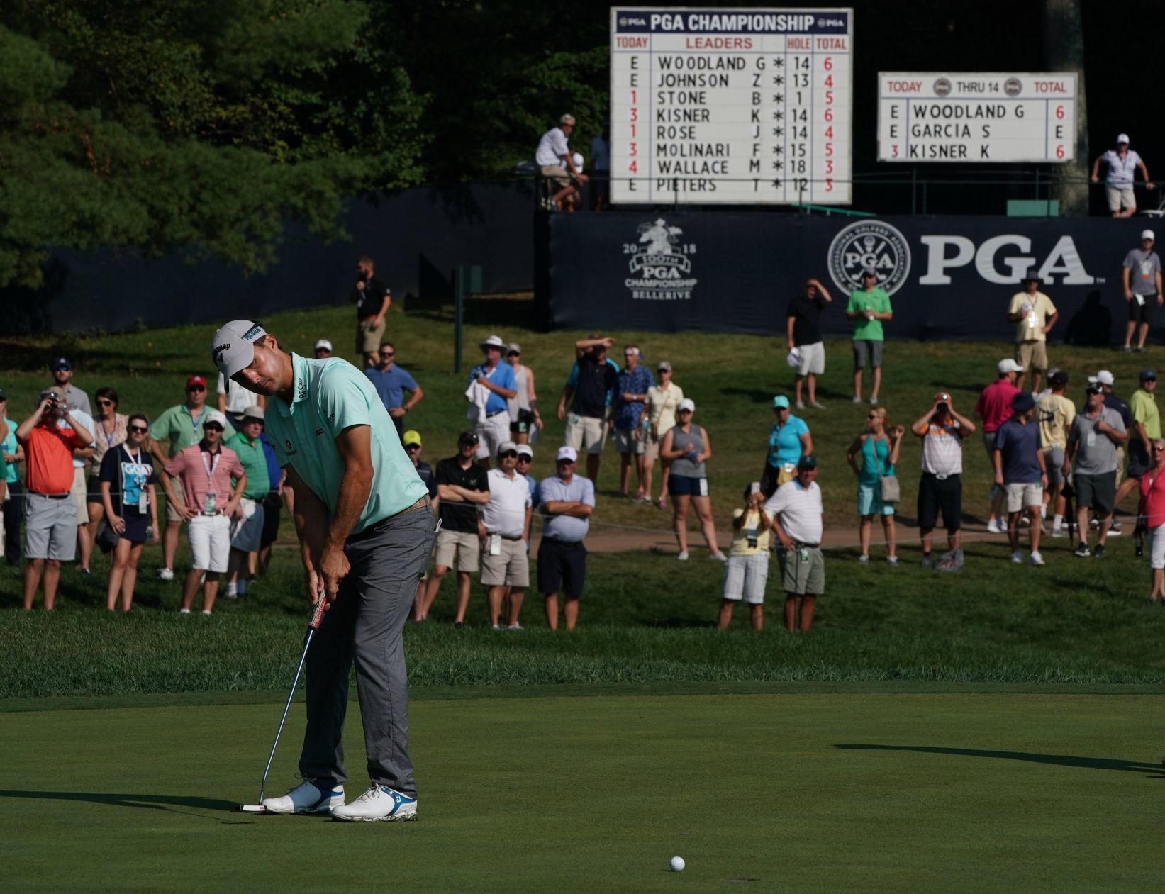 100th PGA Championship at Bellerive Country Club, round two
